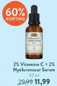 2% vitamine c + 2% hyaluronzuur serum-De Tuinen