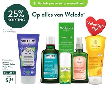 Promoties Aroma shower relax body wash - Weleda - Geldig van 22/01/2024 tot 28/02/2024 bij Holland & Barret