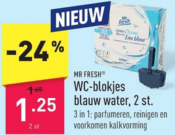 Promoties Wc-blokjes blauw water - MR. FRESH - Geldig van 29/01/2024 tot 03/02/2024 bij Aldi