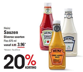 Promoties Heinz sauzen - Heinz - Geldig van 25/01/2024 tot 19/02/2024 bij Sligro