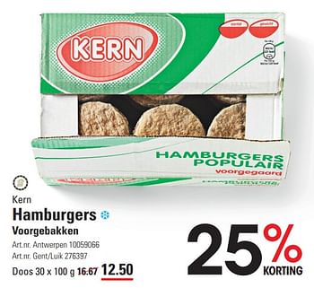 Promoties Kern hamburgers - Kern - Geldig van 25/01/2024 tot 19/02/2024 bij Sligro