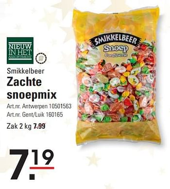 Promoties Smikkelbeer zachte snoepmix - Smikkelbeer - Geldig van 25/01/2024 tot 19/02/2024 bij Sligro