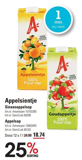 Promoties Appelsientje - Appelsientje - Geldig van 25/01/2024 tot 19/02/2024 bij Sligro