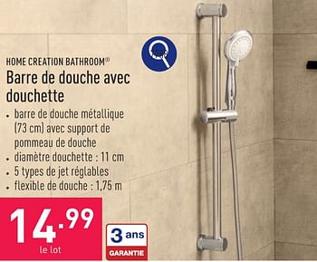 Promotions Barre de douche avec douchette - Home Creation Bathroom - Valide de 29/01/2024 à 03/02/2024 chez Aldi