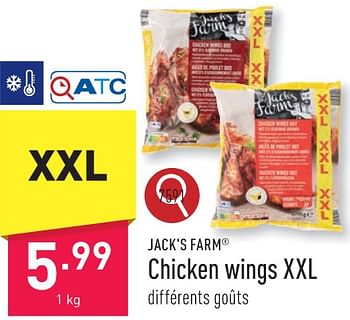 Promoties Chicken wings xxl - Jack's Farm - Geldig van 29/01/2024 tot 03/02/2024 bij Aldi