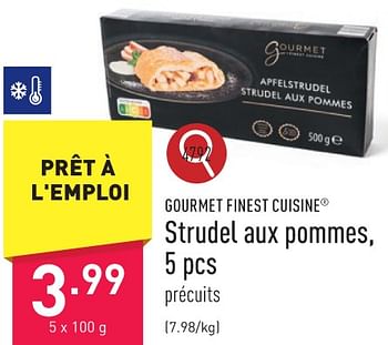 Promoties Strudel aux pommes - Gourmet Finest Cuisine - Geldig van 29/01/2024 tot 03/02/2024 bij Aldi