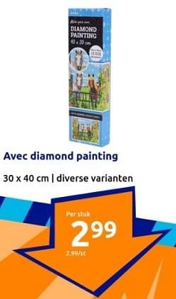 Promoties Avec diamond painting - Avec - Geldig van 24/01/2024 tot 30/01/2024 bij Action