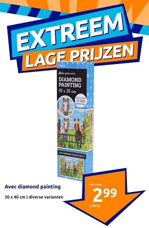 Promoties Avec diamond painting - Avec - Geldig van 24/01/2024 tot 30/01/2024 bij Action
