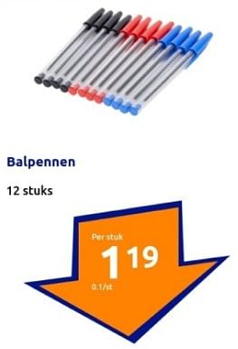 Promoties Balpennen - Huismerk - Action - Geldig van 24/01/2024 tot 30/01/2024 bij Action
