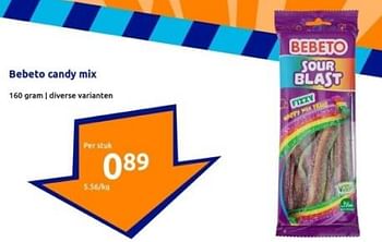 Promoties Bebeto candy mix - BEBETO - Geldig van 24/01/2024 tot 30/01/2024 bij Action