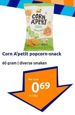 Promoties Corn a`petit popcorn-snack - Huismerk - Action - Geldig van 24/01/2024 tot 30/01/2024 bij Action