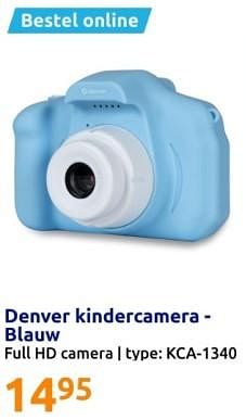 Promoties Denver kindercamera - blauw kca-1340 - Denver - Geldig van 24/01/2024 tot 30/01/2024 bij Action