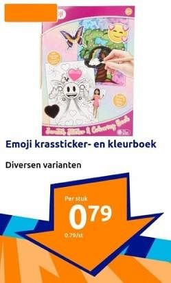 Promoties Emoji krassticker- en kleurboek - Emoji - Geldig van 24/01/2024 tot 30/01/2024 bij Action