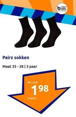 Promoties Pairz sokken - Pairz - Geldig van 24/01/2024 tot 30/01/2024 bij Action