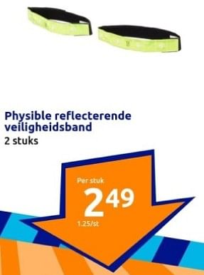 Promoties Physible reflecterende veiligheidsband - Huismerk - Action - Geldig van 24/01/2024 tot 30/01/2024 bij Action