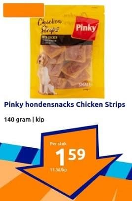Promoties Pinky hondensnacks chicken strips - Pinky - Geldig van 24/01/2024 tot 30/01/2024 bij Action