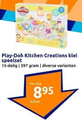 Promoties Play-doh kitchen creations klei speelset - Play-Doh - Geldig van 24/01/2024 tot 30/01/2024 bij Action