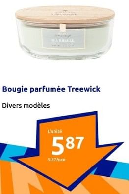 Promotions Bougie parfumée treewick - Treewick - Valide de 24/01/2024 à 30/01/2024 chez Action
