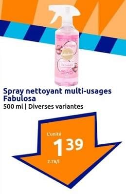 Promotions Spray nettoyant multi-usages fabulosa - Fabulosa - Valide de 24/01/2024 à 30/01/2024 chez Action