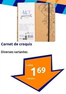 Promoties Carnet de croquis - Avec - Geldig van 24/01/2024 tot 30/01/2024 bij Action
