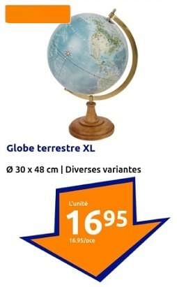 Promotions Globe terrestre xl - Produit Maison - Action - Valide de 24/01/2024 à 30/01/2024 chez Action