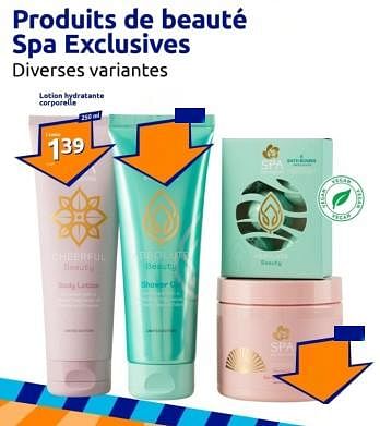 Promotions Produits de beauté spa exclusives lotion hydratante corporelle - Spa Exclusives - Valide de 24/01/2024 à 30/01/2024 chez Action