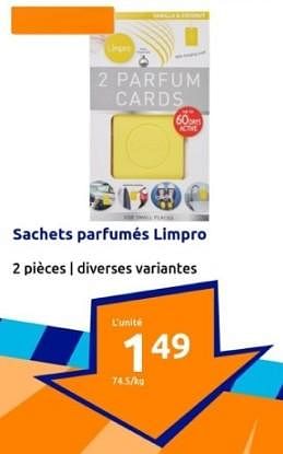 Promotions Sachets parfumés limpro - Limpro - Valide de 24/01/2024 à 30/01/2024 chez Action