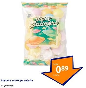 Promotions Bonbons soucoupe volante - Produit Maison - Action - Valide de 24/01/2024 à 30/01/2024 chez Action