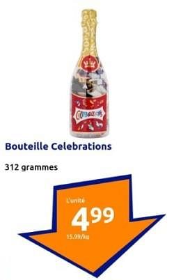 Promotions Bouteille celebrations - Celebrations - Valide de 24/01/2024 à 30/01/2024 chez Action