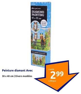 Promotions Peinture diamant avec - Avec - Valide de 24/01/2024 à 30/01/2024 chez Action