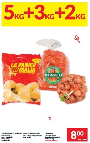 Promoties Aardappelen standaard le panier malin gewassen wortelen gele uien - Huismerk - Intermarche - Geldig van 30/01/2024 tot 04/02/2024 bij Intermarche