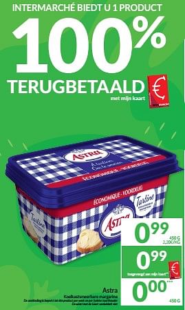 Promoties Astra koelkastsmeerbare margarine - Astra - Geldig van 30/01/2024 tot 04/02/2024 bij Intermarche