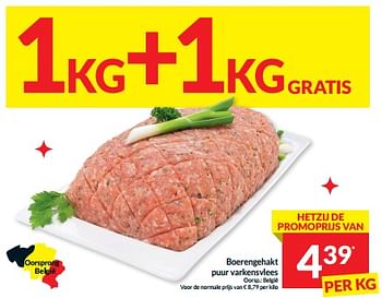 Promoties Boerengehakt puur varkensvlees - Huismerk - Intermarche - Geldig van 30/01/2024 tot 04/02/2024 bij Intermarche