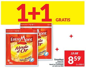 Promoties Entremont meule d’or geraspte kaas - Entre Mont - Geldig van 30/01/2024 tot 04/02/2024 bij Intermarche