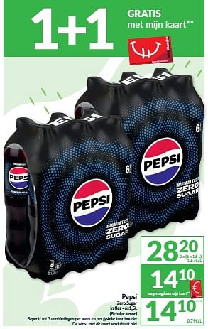 Promoties Pepsi zero sugar - Pepsi - Geldig van 30/01/2024 tot 04/02/2024 bij Intermarche