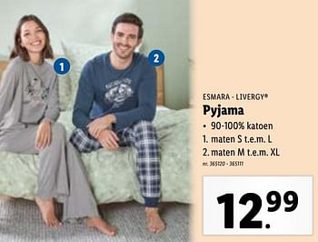 Promoties Pyjama - Huismerk - Lidl - Geldig van 31/01/2024 tot 06/02/2024 bij Lidl