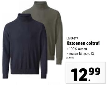 Promoties Katoenen coltrui - Livergy - Geldig van 31/01/2024 tot 06/02/2024 bij Lidl