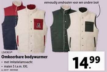 Promoties Omkeerbare bodywarmer - Livergy - Geldig van 31/01/2024 tot 06/02/2024 bij Lidl