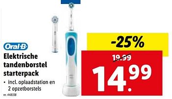 Promotions Oral-b elektrische tandenborstel starterpack - Oral-B - Valide de 31/01/2024 à 06/02/2024 chez Lidl