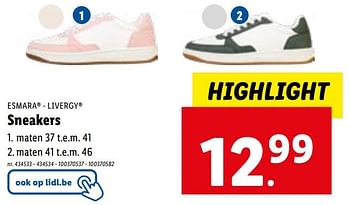 Promoties Sneakers - Huismerk - Lidl - Geldig van 31/01/2024 tot 06/02/2024 bij Lidl