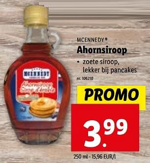 Promoties Ahornsiroop - Mcennedy - Geldig van 31/01/2024 tot 06/02/2024 bij Lidl