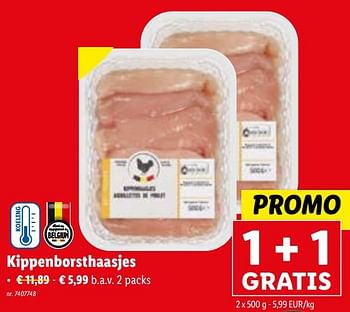 Promoties Kippenborsthaasjes - Huismerk - Lidl - Geldig van 31/01/2024 tot 06/02/2024 bij Lidl