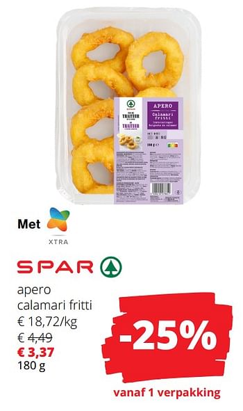 Promoties Apero calamari fritti - Spar - Geldig van 01/02/2024 tot 14/02/2024 bij Spar (Colruytgroup)