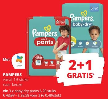 Promoties Baby-dry pants 6 - Pampers - Geldig van 01/02/2024 tot 14/02/2024 bij Spar (Colruytgroup)
