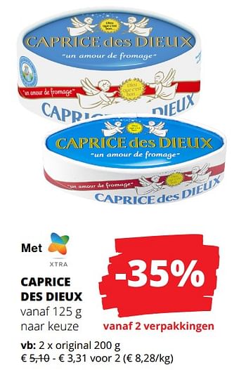 Promoties Caprice des dieux original - Caprice des Dieux - Geldig van 01/02/2024 tot 14/02/2024 bij Spar (Colruytgroup)