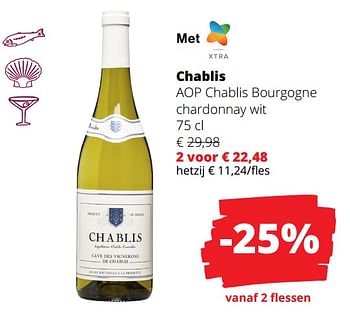 Promoties Chablis aop chablis bourgogne chardonnay wit - Witte wijnen - Geldig van 01/02/2024 tot 14/02/2024 bij Spar (Colruytgroup)