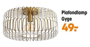 Promoties Plafondlamp gyge - Huismerk - Kwantum - Geldig van 29/01/2024 tot 11/02/2024 bij Kwantum
