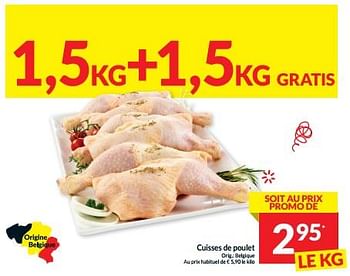 Promotions Cuisses de poulet - Produit maison - Intermarche - Valide de 30/01/2024 à 04/02/2024 chez Intermarche