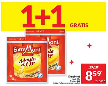 Promotions Entremont meule d’or fromage râpé - Entre Mont - Valide de 30/01/2024 à 04/02/2024 chez Intermarche