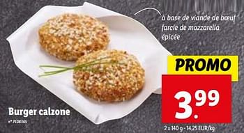 Promotions Burger calzone - Produit maison - Lidl - Valide de 31/01/2024 à 06/02/2024 chez Lidl
